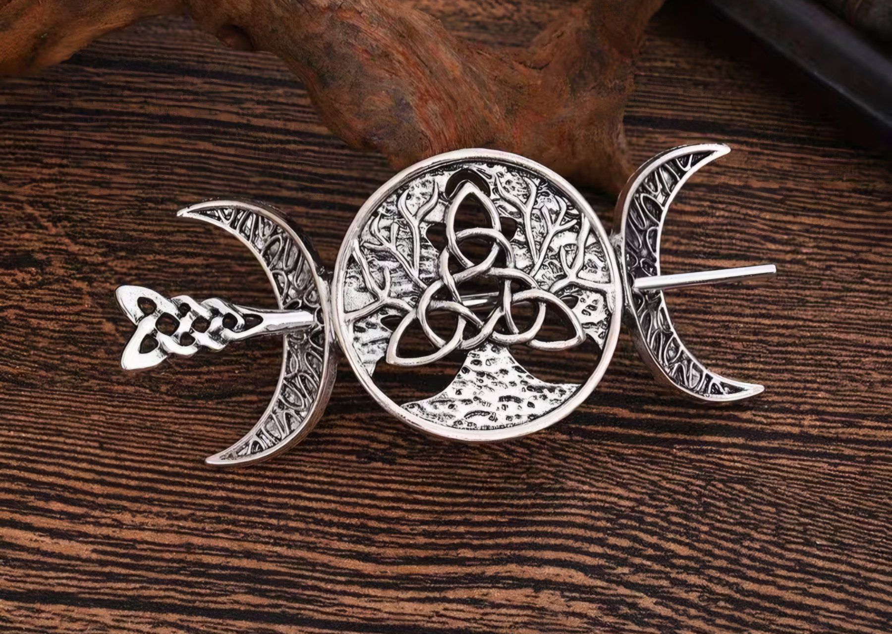 Accessori per capelli: NEU! Viking Haarnadel Mond keltisch – Nuovo e nell'imballaggio originale da Füllinsdorf venduto da Sunnebliemli7