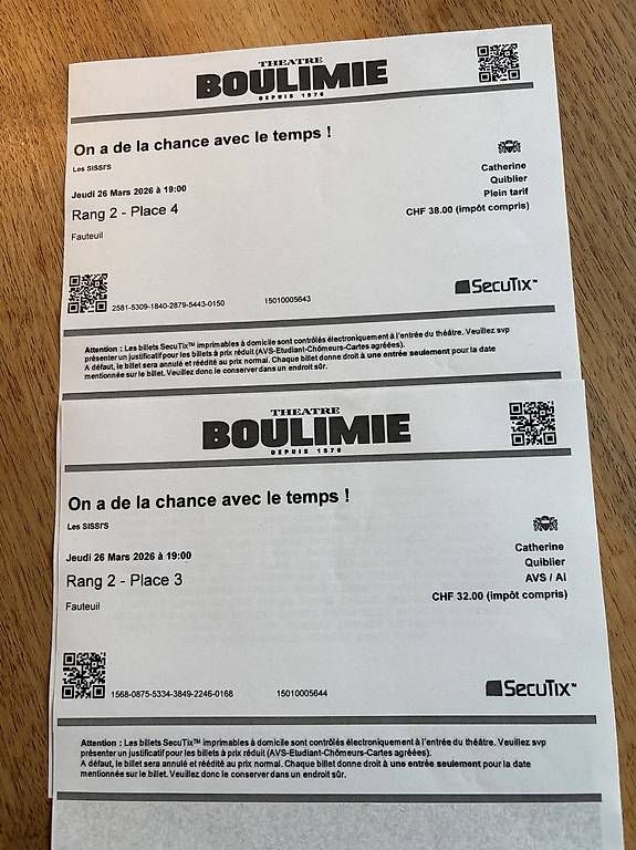 Gutscheine: Boulimie les Sissi's 26 mars – Gebraucht aus Bussigny von cat_k5yz