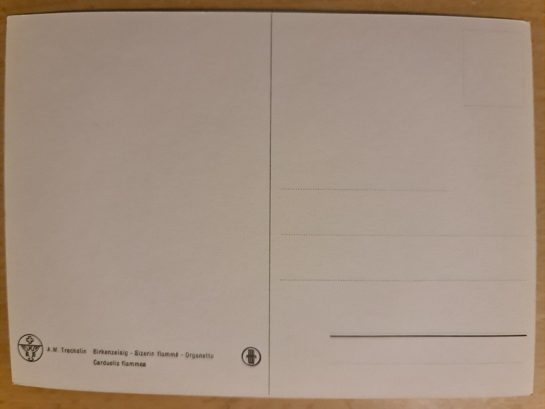 Cartoline postali: Antiker Vogeldruck, A.M.Trachelin, Distelfink – Nuovo (secondo la descrizione) da Dintikon venduto da Vexi 1
