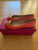 Tory Burch Damen Ballerina Schuhe Orange, Top Zustand