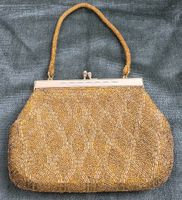 Elegante vintage Abendtasche – Gold, Handarbeit Handbag
