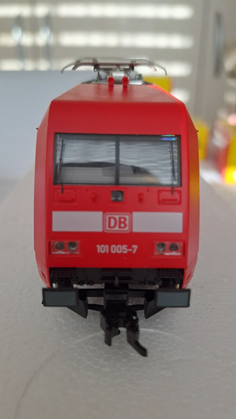 Fleischmann Modellini di ferrovie: Fleischmann 4355 DB E-Lok  "KAUFHOF" 101005-7 H0 GL – Usato da Winterthur venduto da Riebeli333 5