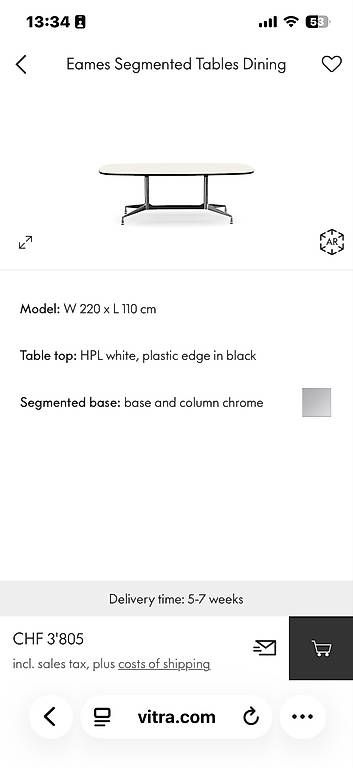 Tische: Eames segmented table, 220 cm – Gebraucht aus Zürich von HopHop1