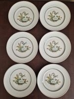 Porzellan Jadeborg "Bouquet", 6x Dessertteller