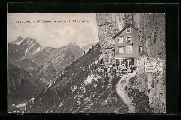 Aescher, Gasthaus zum Aescher mit Seealp | Acheter sur Ricardo