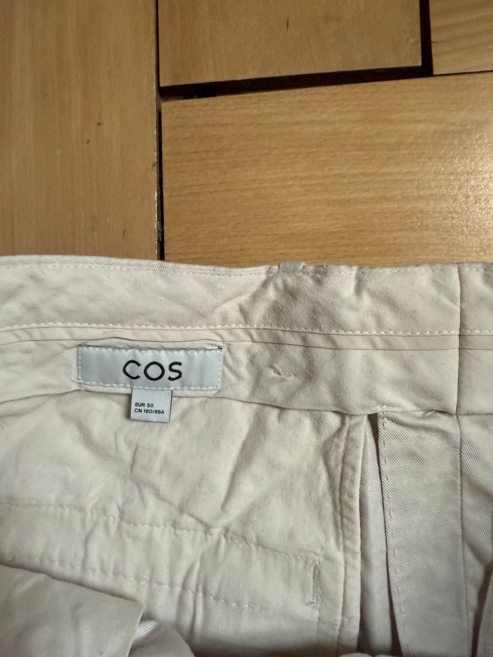 Cos Pantaloni: COS - Leinen-Baumwolle Hose beige 50 – Usato da Zürich venduto da Diazaio 2