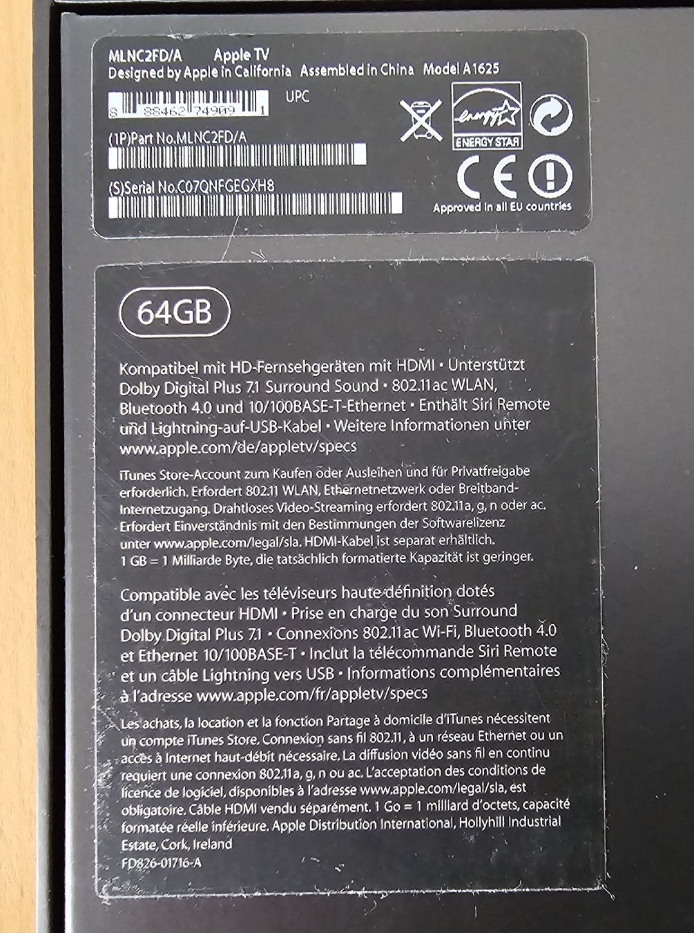 Apple Sistemi audio & multimediali: Apple TV 64GB Modell A1625  – Nuovo (secondo la descrizione) da Bern venduto da Zonar 3