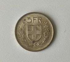 5FR: 5-Franken-Silbermünze 1967 B