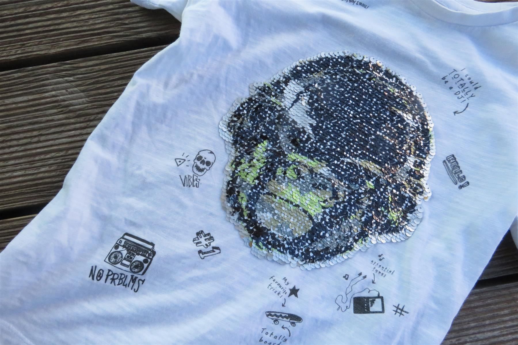 Camicie, T-shirt & Polo: next T-Shirt  Pailletten Grösse 110 – Nuovo (secondo la descrizione) da Wil ZH venduto da Tamagy 1
