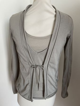 Sandwich_ strick twinset cardigan top Jäckli S 36 38