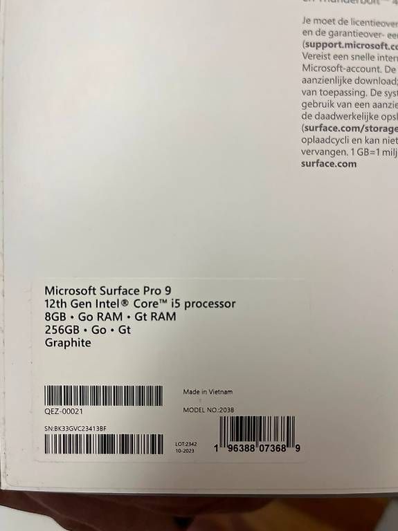 Tablet PC: Microsoft Surface Pro 9 Tablet. Preisvorschlag möglich – Usato da Gümligen venduto da Marianne2 4