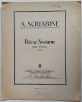Musiknoten: A. Scriabine - Poème-Nocturne pour Piano, op.61