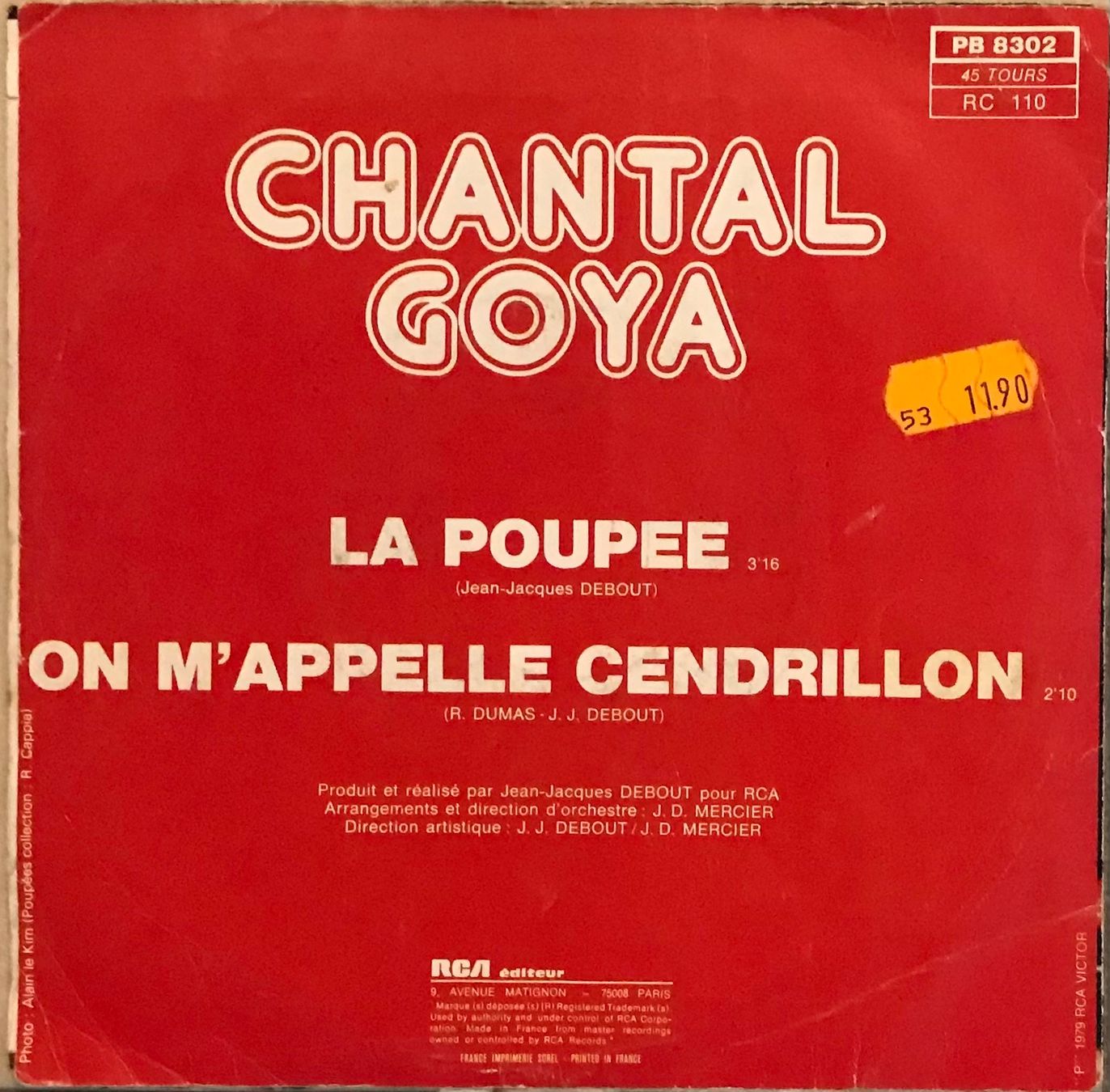 Dischi in vinile: CHANTAL GOYA - LA POUPEE – Usato da Bussigny venduto da vinyl-pas-cher 1