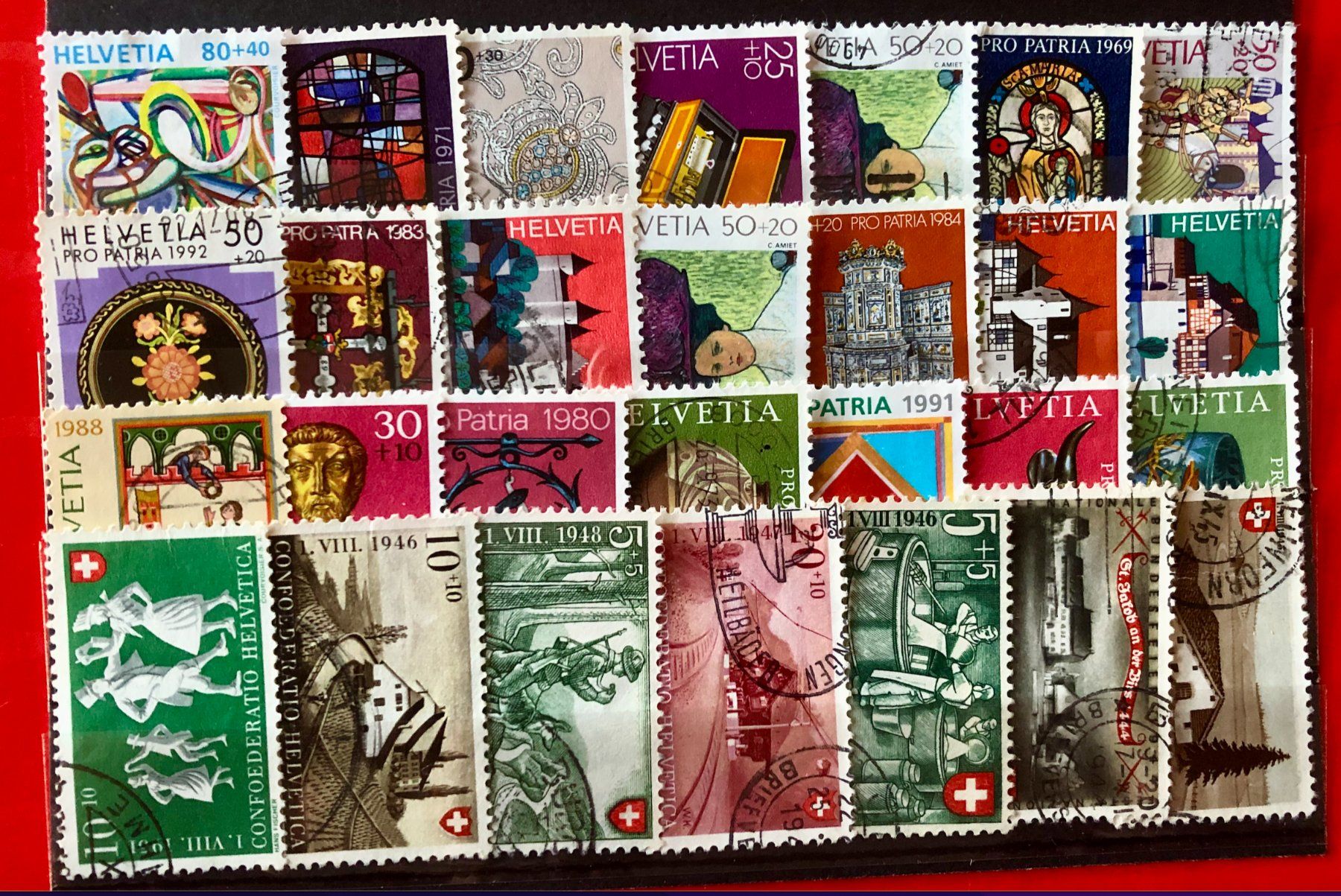 Tutti i francobolli: Bundesfeier - Pro Patria Briefmarken  gestempelt – Usato da Aarau venduto da Billa007