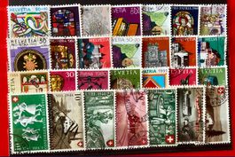 Bundesfeier - Pro Patria Briefmarken  gestempelt