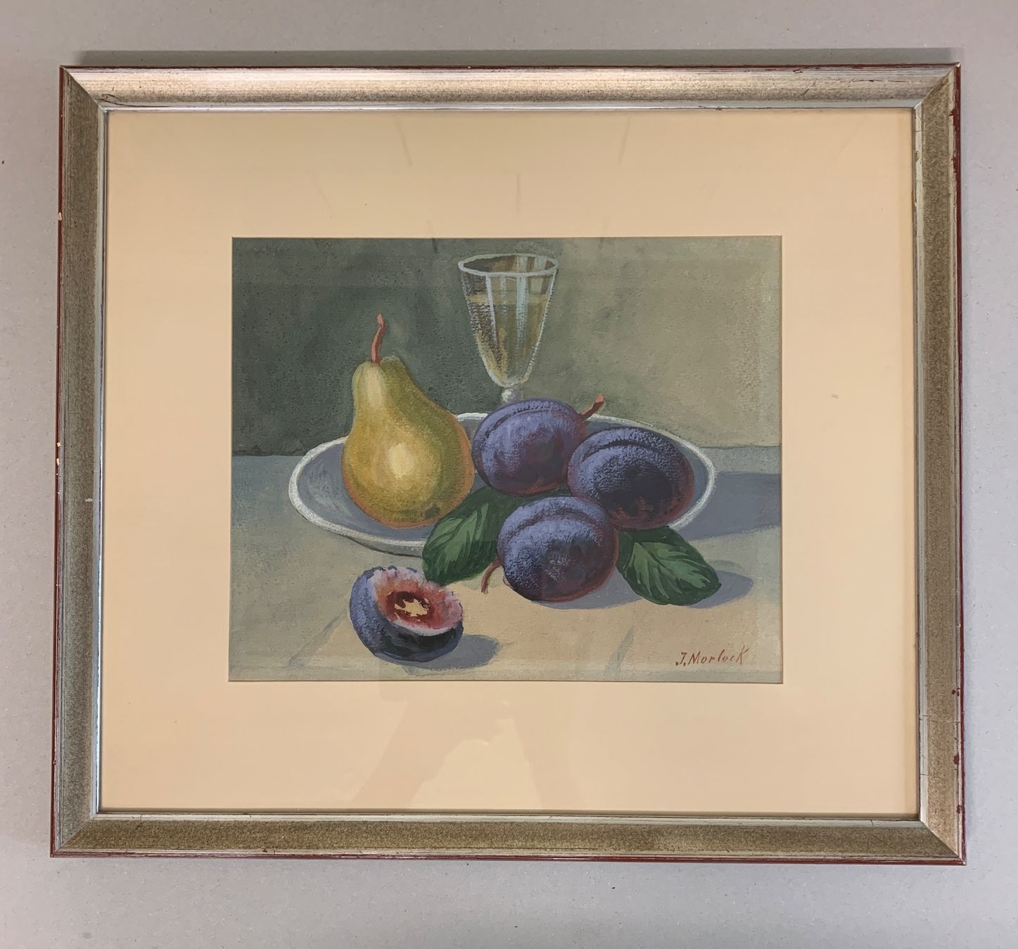Dipinti: Stillleben auf Papier gemalt J.Morlock – Usato da Biel/Bienne venduto da Katja01112 6