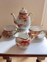 Vintage Japanisches Teeservice Teekanne + 2 Tassen Ahornblat