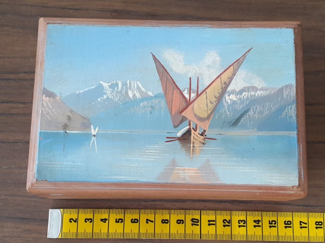 Barattoli: Holzschatulle Vedute antik Nr.2 – Usato da Mörschwil venduto da antiksalon21 4