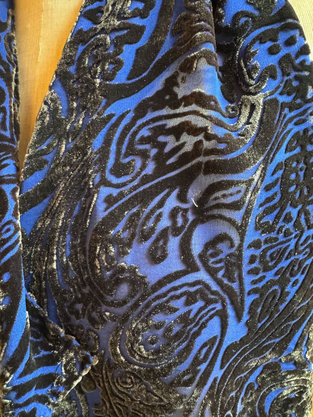 Foulards & écharpes: Devoré Seidenschal, blau/schwarz – D'occasion à Stäfa par Mofi8712 1