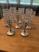 Teelichthalter Kristall Optik Silber 8 Stk. Neu mit Etikett