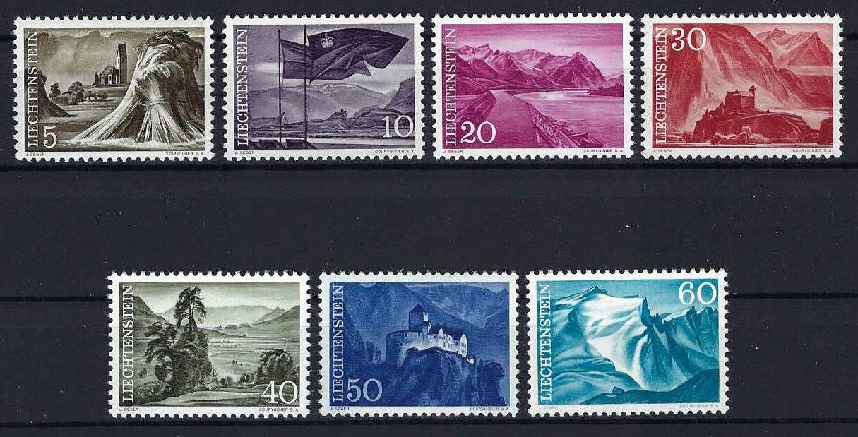 Tutti i francobolli: Lichtenstein Serie 1959/64 postfrisch – Usato da Hitzkirch venduto da walti1959