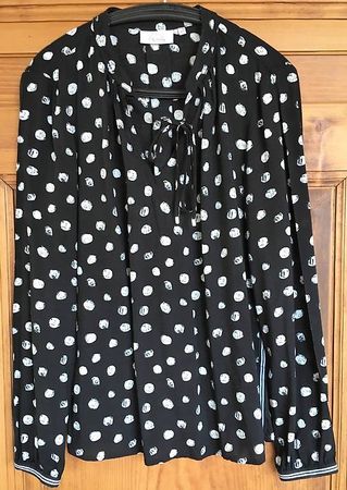 Neu Emily van den Bergh Bluse schwarz/weiss Gr. 40