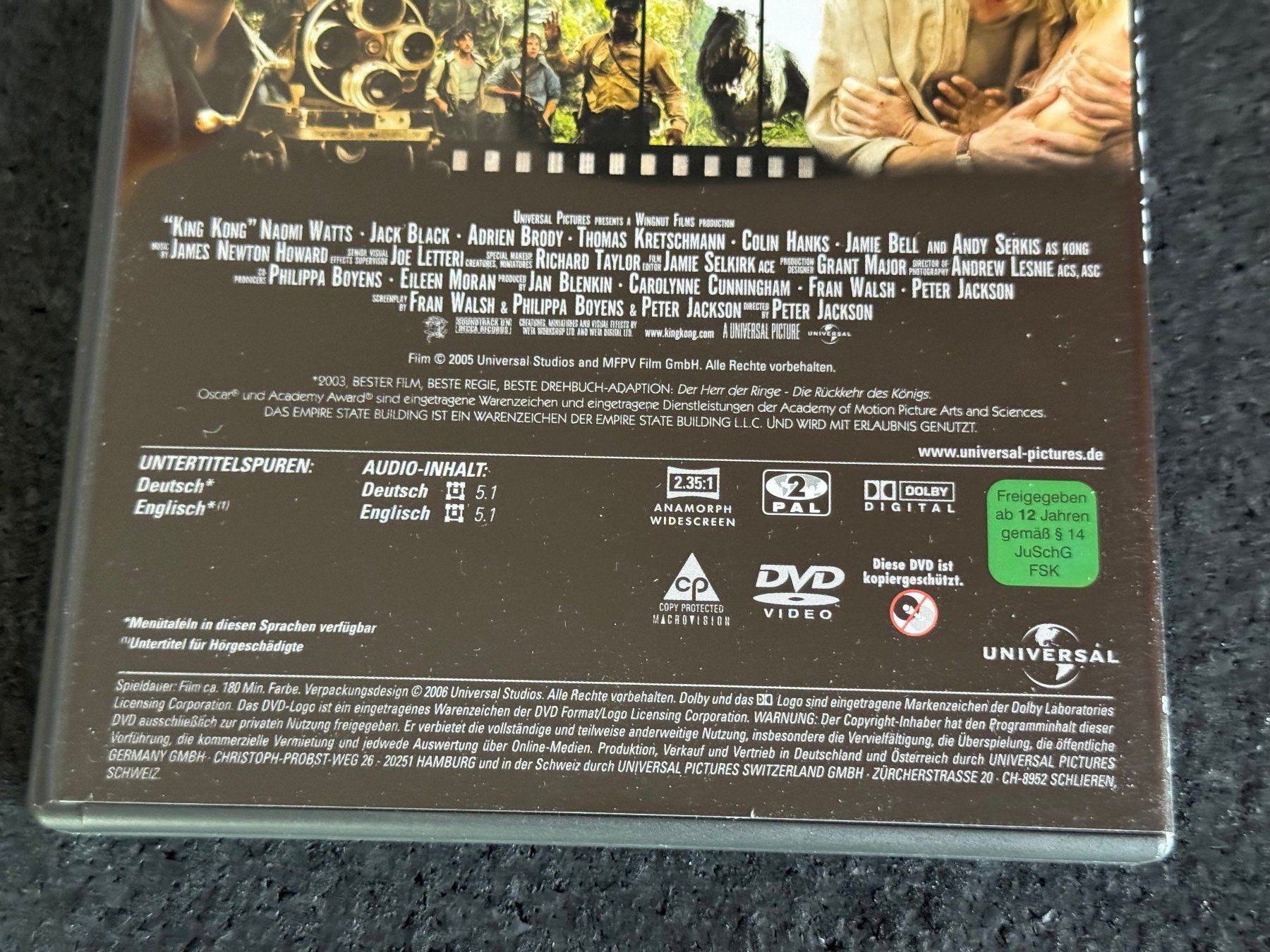 Tous les DVDs: King Kong DVD DE / EN – D'occasion à Fribourg par tschjoly 3