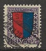 PRO JUVENTUTE 1920 15 Rp. Wappen Tessin