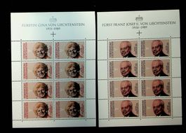 LIECHTENSTEIN SÉRIE FEUILLETS NEUFS** 1990 LBK 90.00 /U967