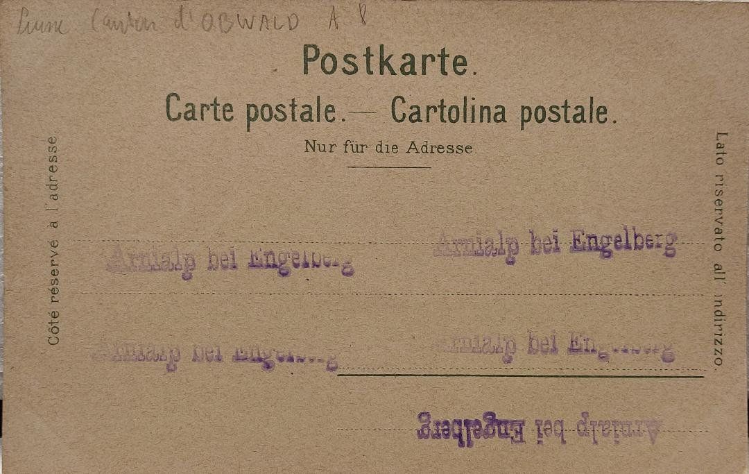 Cartoline postali: ARNIALP b/Engelberg – Usato da Delémont venduto da Domdom1 1