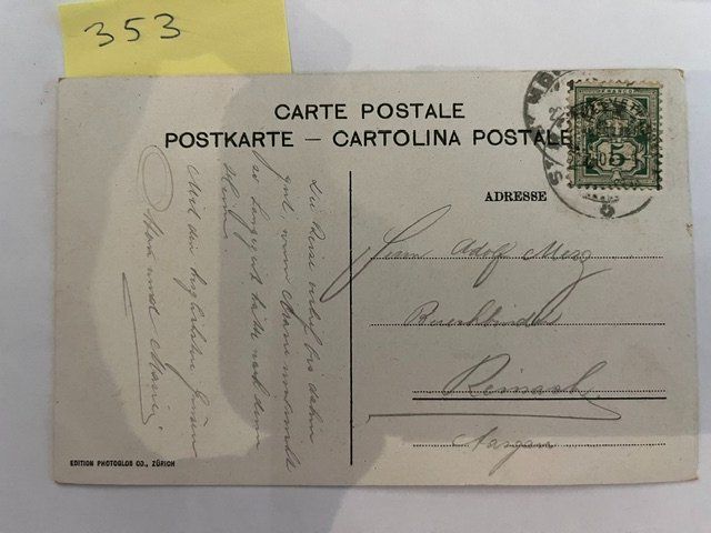 Cartoline postali: Alte Postkarte St. Moritz Dorf mit Piz Languard – Usato da Niederwil AG venduto da dahu75 1