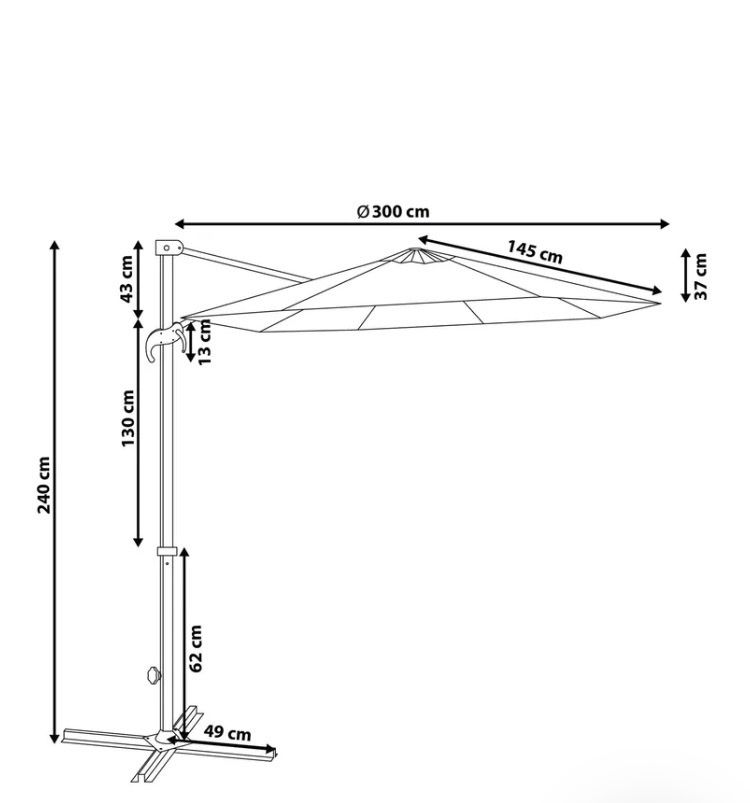 Sonnenschirme: Beliani Ampel-Sonnenschirm beige – Defekt aus Lyss von caja_6 2