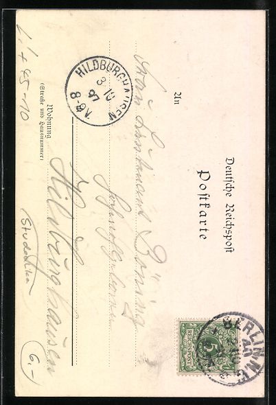 Cartoline postali: Litho Berlin, Boxer mit Sekflasche am Fe – Usato da Berlin venduto da bartko-reher 1