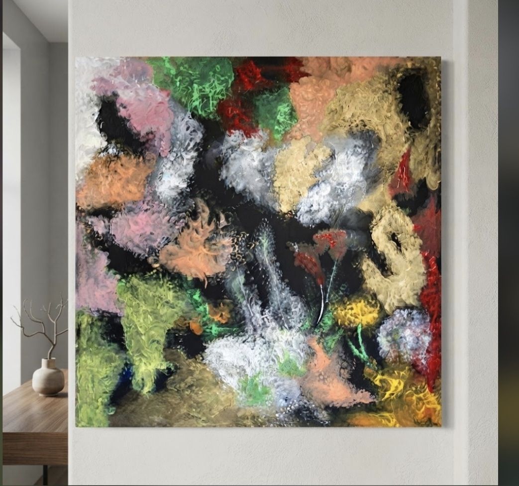 Dipinti: Gemälde " Abtauchen"  handmade 100×100 – Nuovo (secondo la descrizione) da Riehen venduto da Steinbock1970