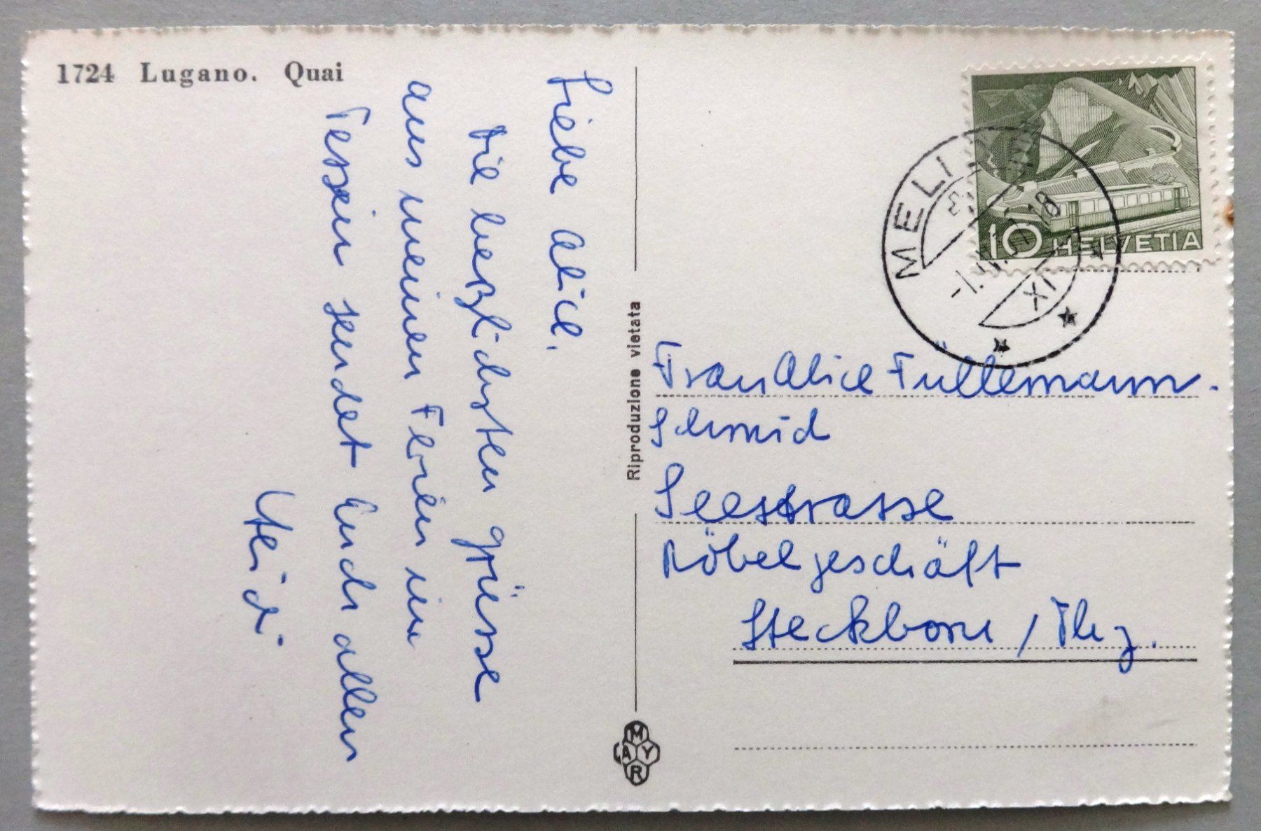 Cartes postales: Lugano, Quai – D'occasion à Fétigny par Billy2miny 1