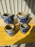 Lot de 4 pots décoratifs  bleue rustique✨