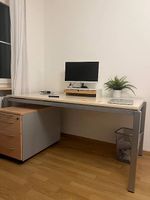 Holz & Metall Bürotisch 200cm (b) x 80cm (t)