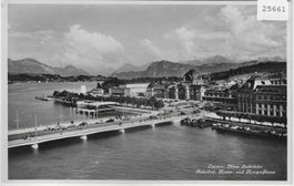Luzern - Neue Seebrücke, Bahnhof, Kunst-
