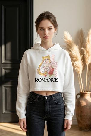 Sweat à capuche Maje x Sailor Moon blanc taille 1