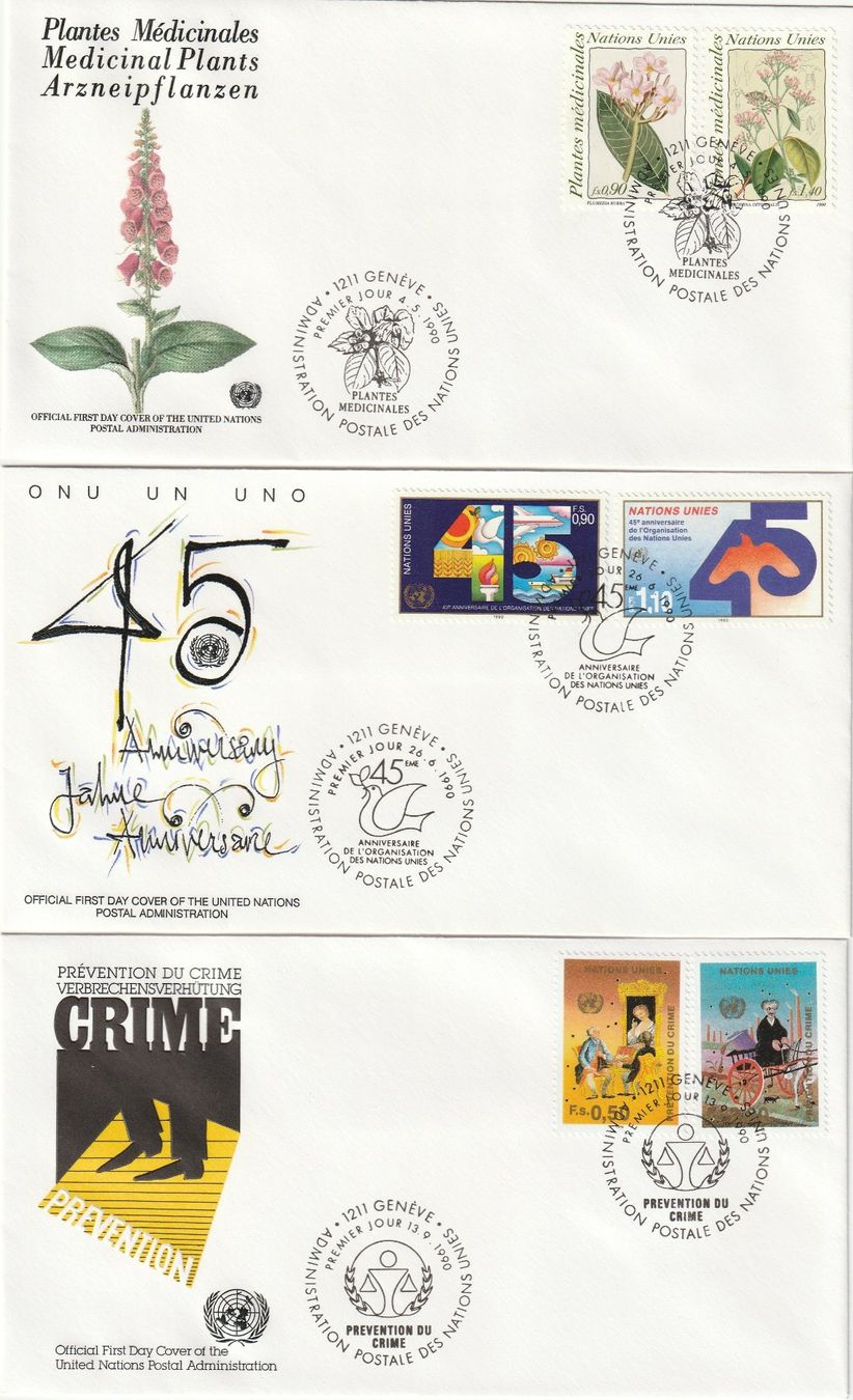 Tutti i francobolli: UNO-in Schweizer Währung: 9 FDC 1990 – Nuovo (secondo la descrizione) da Buttisholz venduto da wbr_wdw8 1