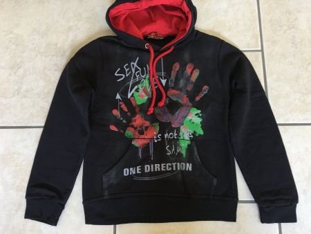 NEU Kapuzen-Pulli schwarz, Deko, M=158ca