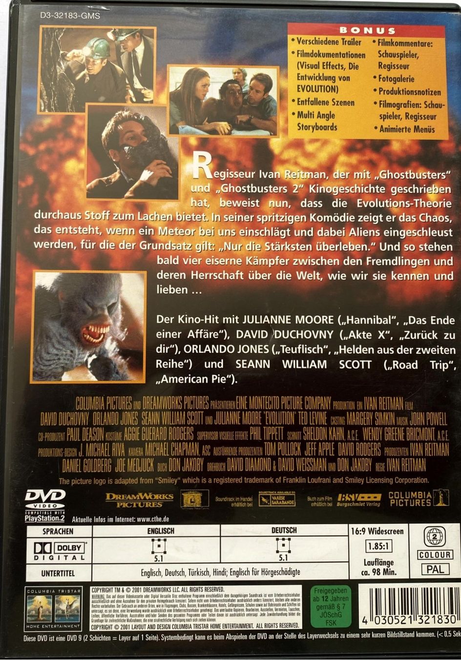 Tutti i DVDs: Evolution | DVD | Sci-Fi-Komödie mit David Duchovny & Moore – Usato da Baden venduto da Outblow 1
