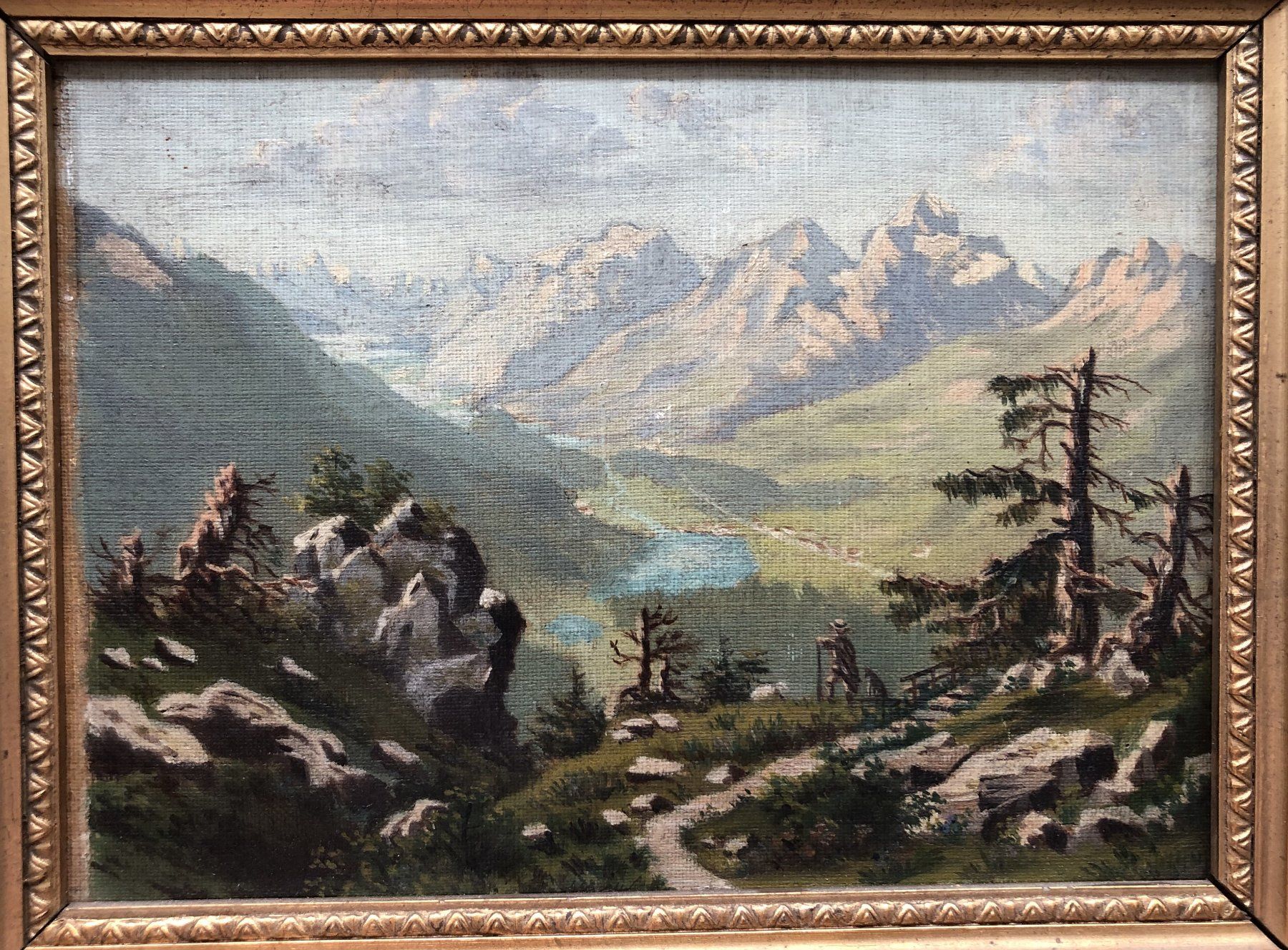 Tableaux: Antikes Ölgemälde - Engadin Schweiz - Um 1900 – D'occasion à Schaffhausen par durruti 1