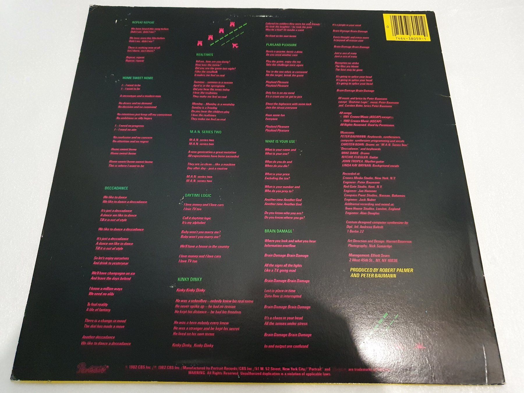 Schallplatten: Peter Baumann – Repeat Repeat – Gebraucht aus Uster von Vinyl-Leidenschaft 1