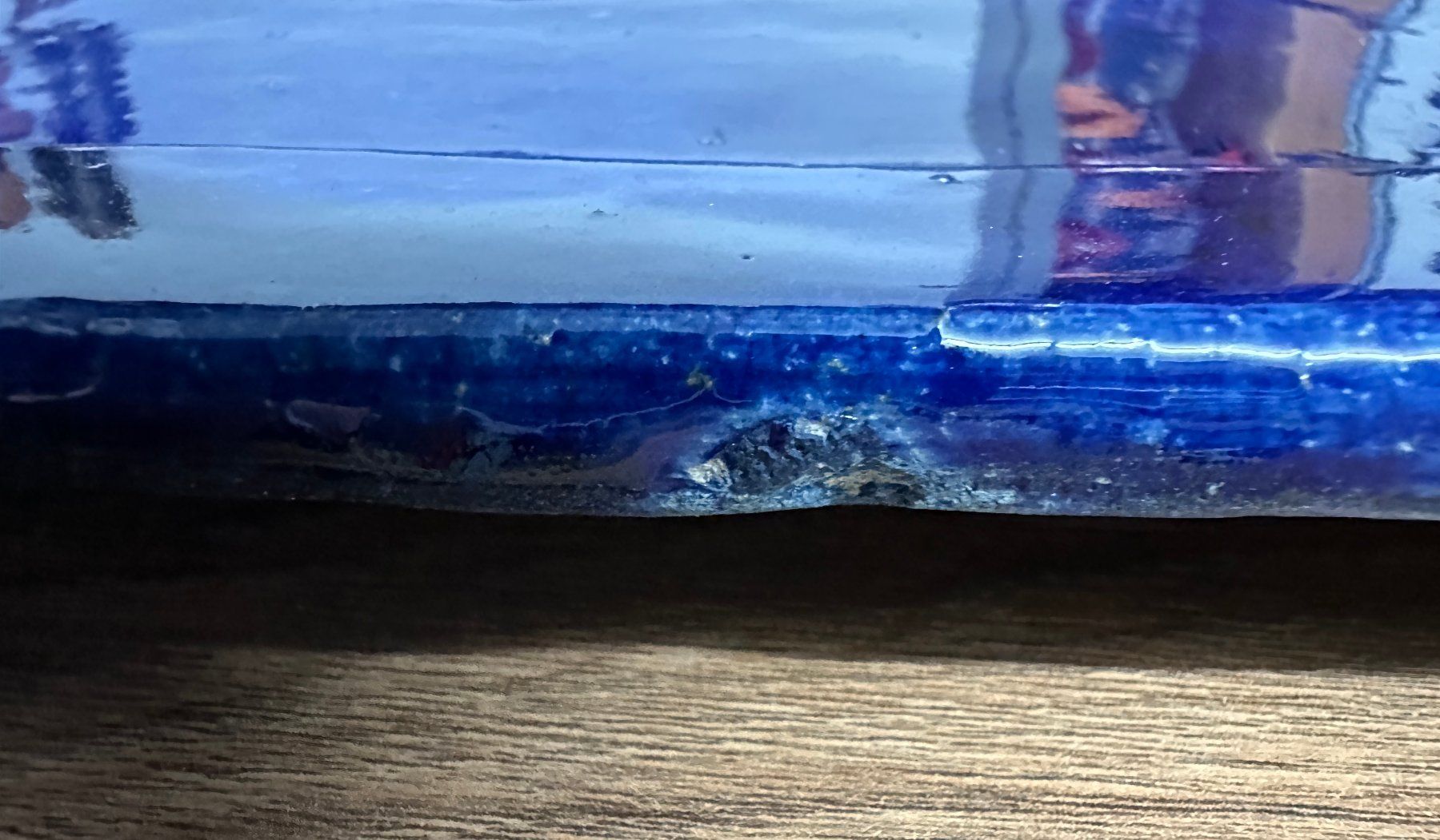 Teller: 2 Blau Glas / Teller Platten, Unikate, handgemacht – Gebraucht aus Nussbaumen AG von olitech5415 5