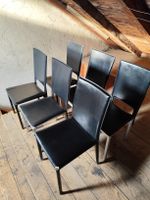 Metall-/Lederstühle 6er Set