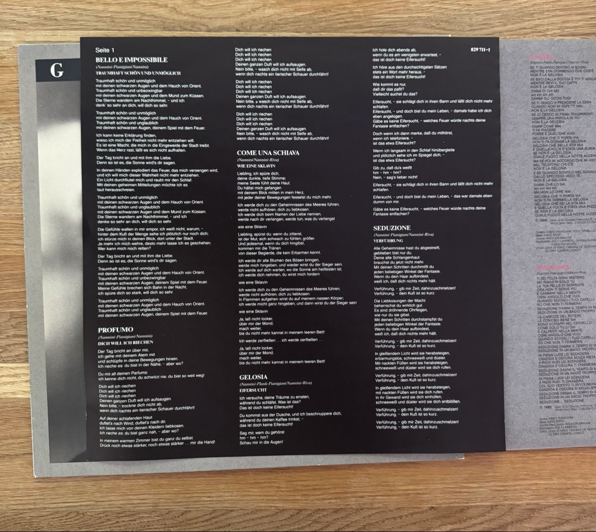 Vinyles: Gianna Nannini -  Profumo - LP 80s – D'occasion à Rorbas par BlackstarRecords 3