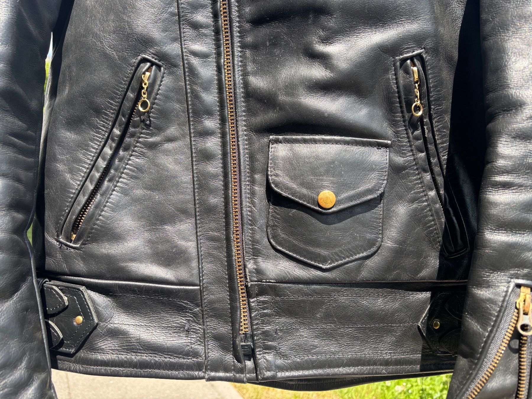 Giacche: GREAT VANSON CHOPPER BIKER LEATHER JACKET SZ 40 M L – Usato da Cossonay-Ville venduto da air_79rs 2