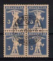 1933 Tellknabe im 4er-Block ʘ  (Nr.182z geriffelt)