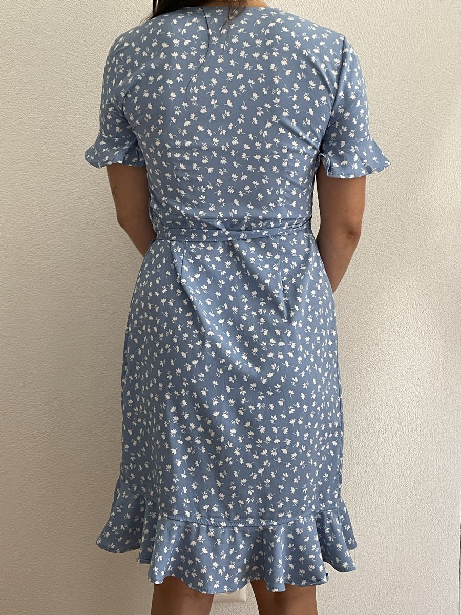 Only Vestiti: Blaues Sommerkleid mit Blumenmuster – Usato da Chur venduto da buc_6tcp 1